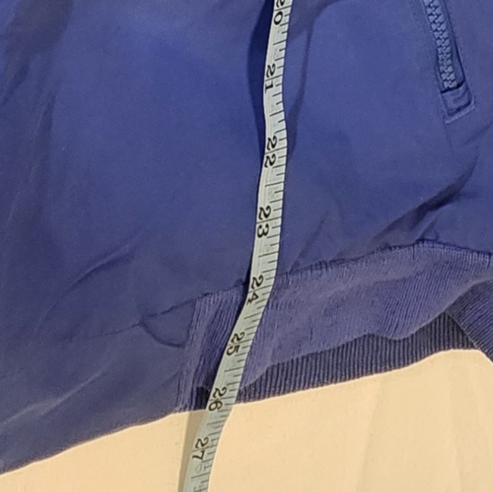 Vintage Lands End Mens Zip Fleece Lined Bomber Jacket Blue Gray Size M 38-40 - Picture 10 of 16